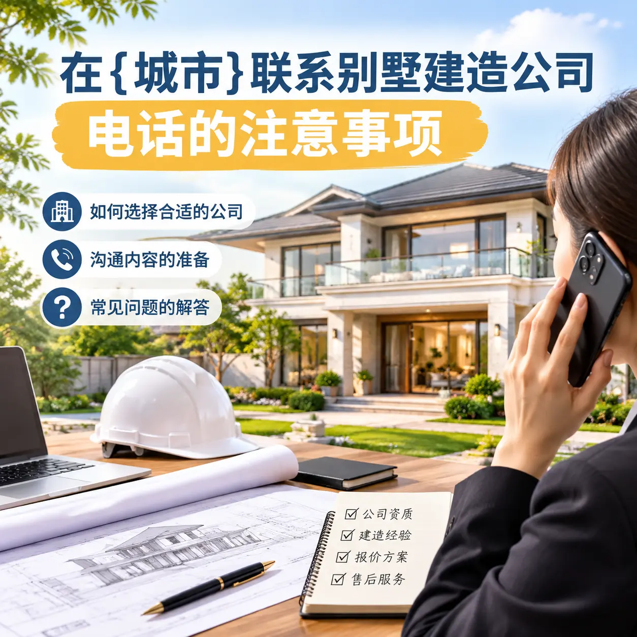 在开阳联系别墅建造公司电话的注意事项