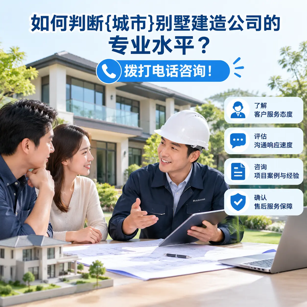 如何判断开阳别墅建造公司的专业水平?拨打电话咨询!